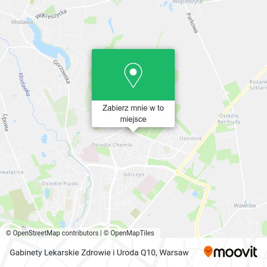 Mapa Gabinety Lekarskie Zdrowie i Uroda Q10