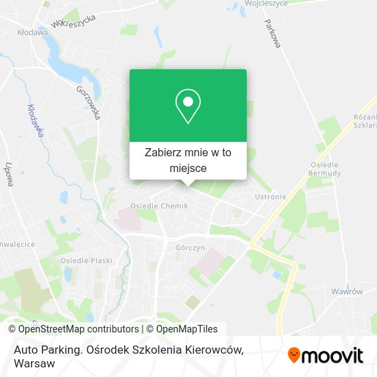 Mapa Auto Parking. Ośrodek Szkolenia Kierowców