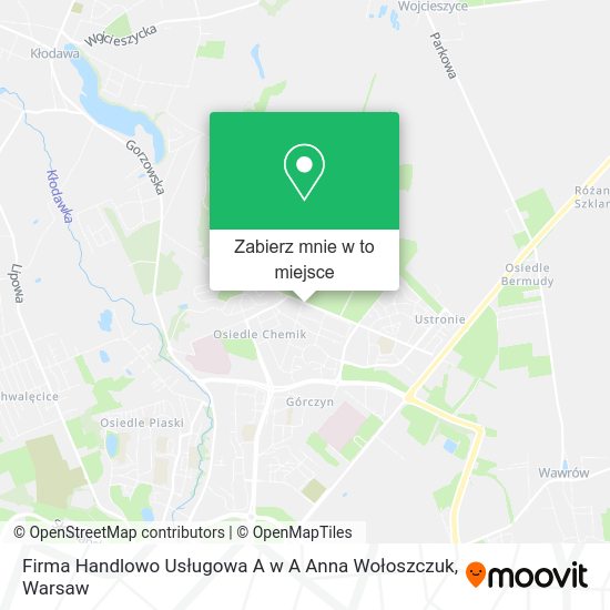 Mapa Firma Handlowo Usługowa A w A Anna Wołoszczuk