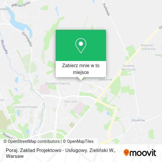 Mapa Poraj. Zakład Projektowo - Usługowy. Zieliński W.