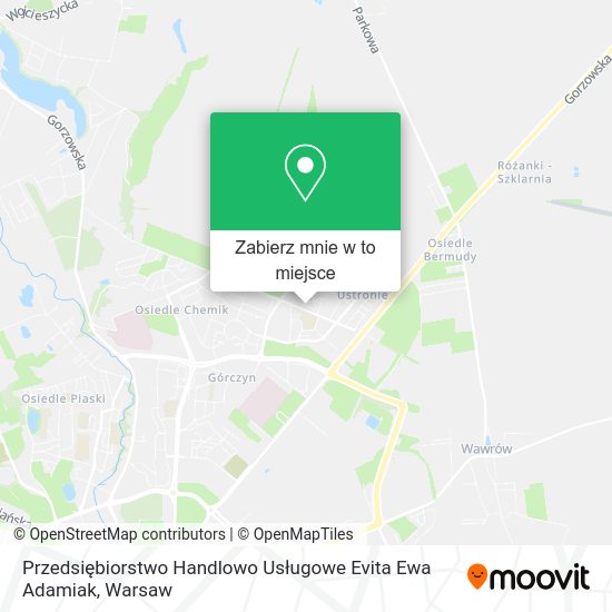 Mapa Przedsiębiorstwo Handlowo Usługowe Evita Ewa Adamiak