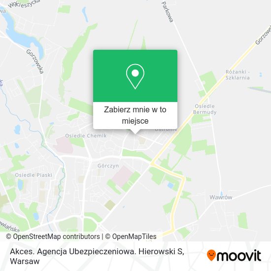 Mapa Akces. Agencja Ubezpieczeniowa. Hierowski S