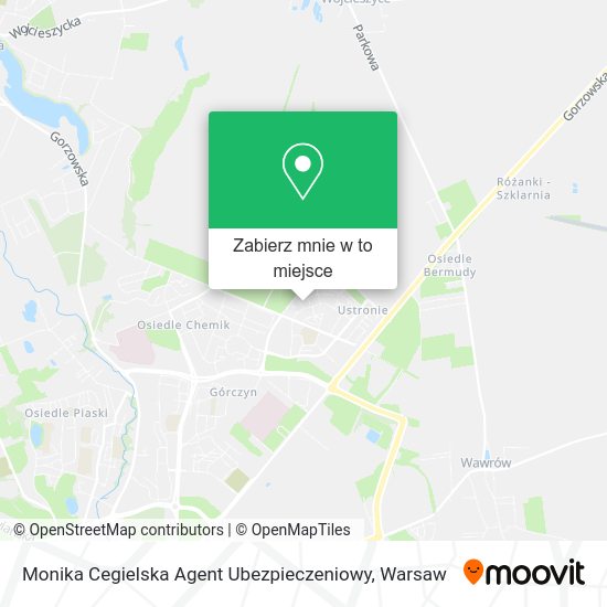 Mapa Monika Cegielska Agent Ubezpieczeniowy