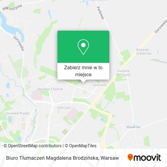 Mapa Biuro Tłumaczeń Magdalena Brodzińska