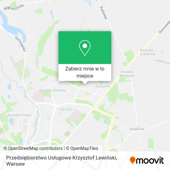 Mapa Przedsiębiorstwo Usługowe Krzysztof Lewiński