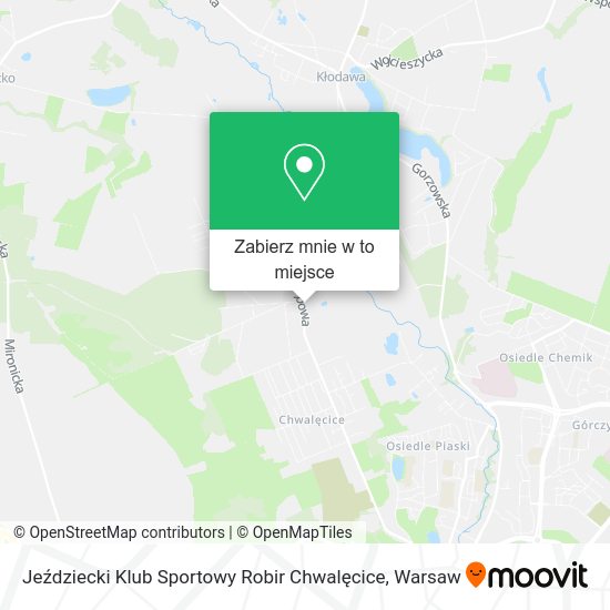 Mapa Jeździecki Klub Sportowy Robir Chwalęcice