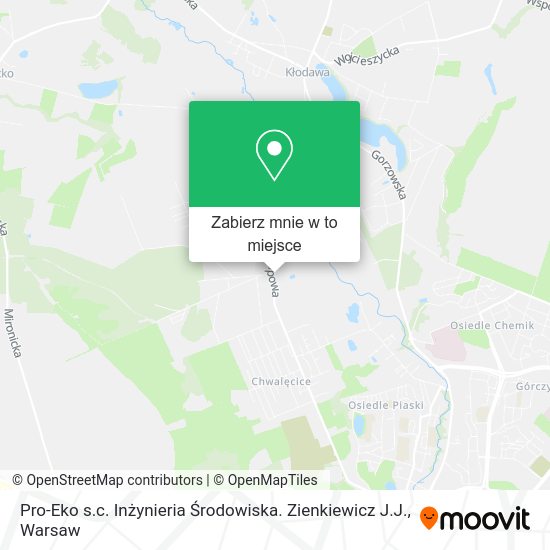 Mapa Pro-Eko s.c. Inżynieria Środowiska. Zienkiewicz J.J.