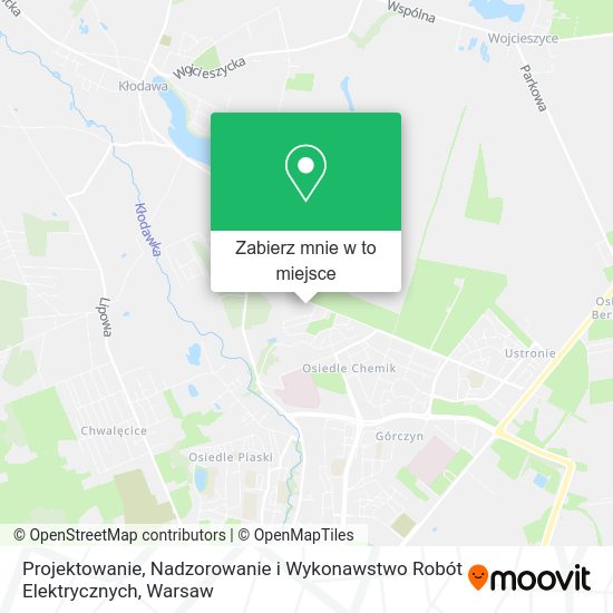 Mapa Projektowanie, Nadzorowanie i Wykonawstwo Robót Elektrycznych