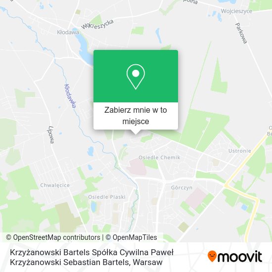 Mapa Krzyżanowski Bartels Spółka Cywilna Paweł Krzyżanowski Sebastian Bartels