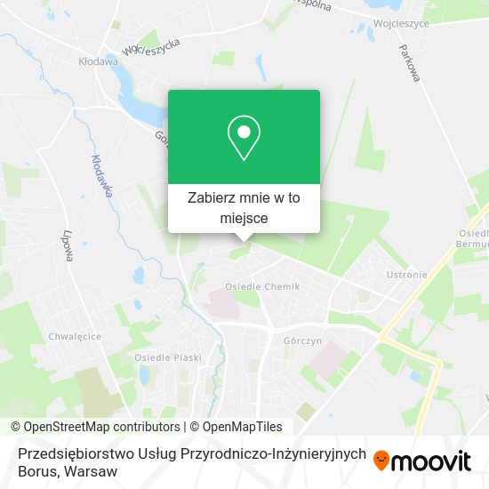 Mapa Przedsiębiorstwo Usług Przyrodniczo-Inżynieryjnych Borus