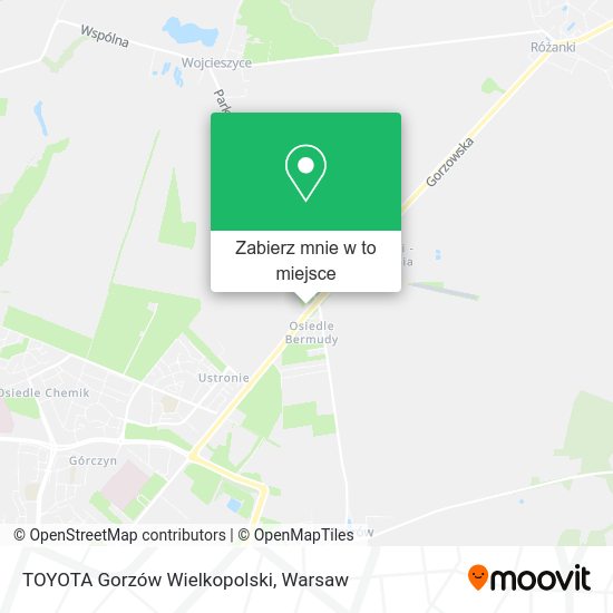 Mapa TOYOTA Gorzów Wielkopolski