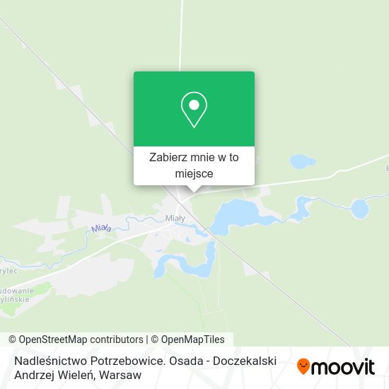 Mapa Nadleśnictwo Potrzebowice. Osada - Doczekalski Andrzej Wieleń