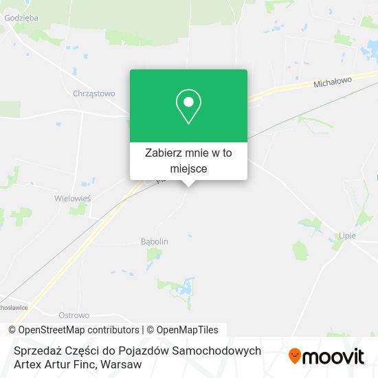 Mapa Sprzedaż Części do Pojazdów Samochodowych Artex Artur Finc