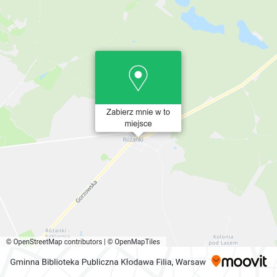 Mapa Gminna Biblioteka Publiczna Kłodawa Filia