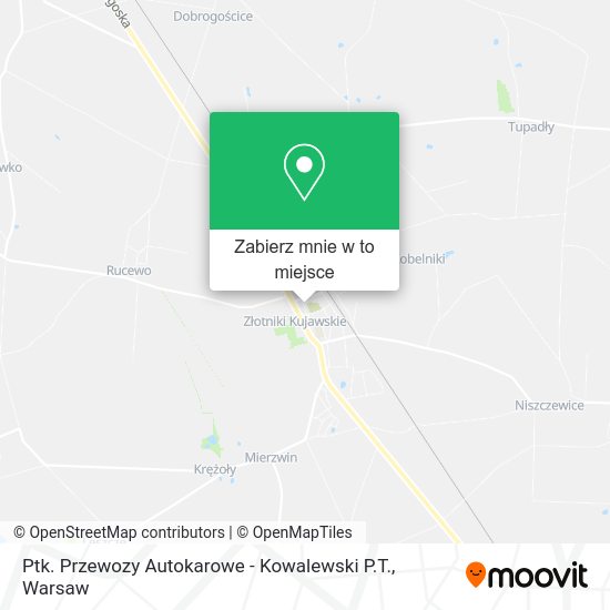 Mapa Ptk. Przewozy Autokarowe - Kowalewski P.T.