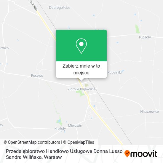 Mapa Przedsiębiorstwo Handlowo Usługowe Donna Lusso Sandra Wilińska