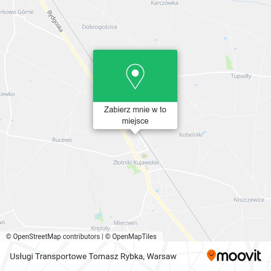 Mapa Usługi Transportowe Tomasz Rybka