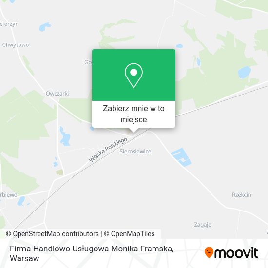 Mapa Firma Handlowo Usługowa Monika Framska