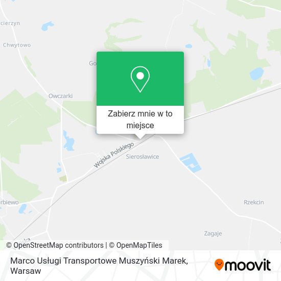 Mapa Marco Usługi Transportowe Muszyński Marek