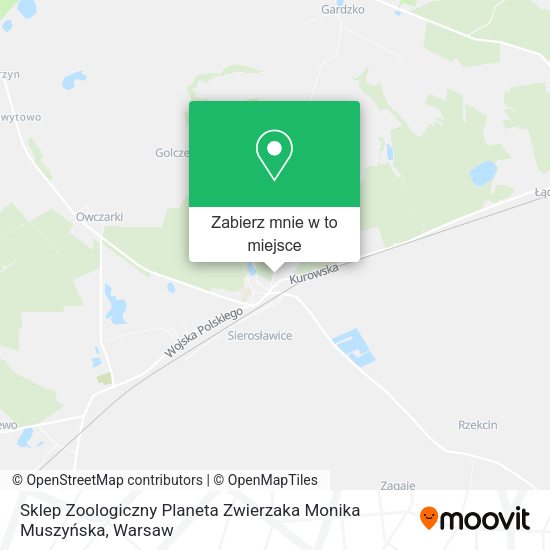 Mapa Sklep Zoologiczny Planeta Zwierzaka Monika Muszyńska