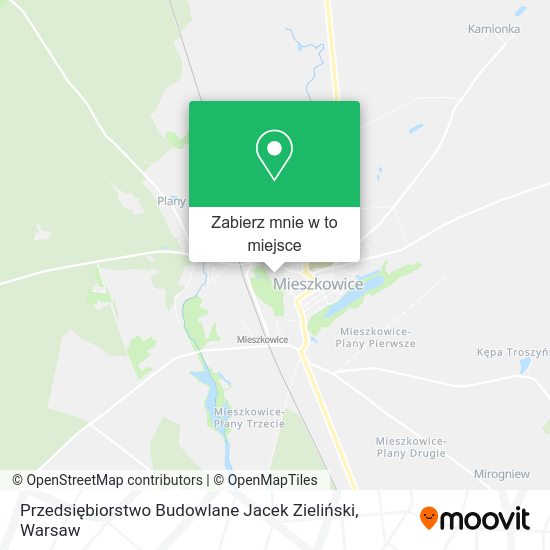 Mapa Przedsiębiorstwo Budowlane Jacek Zieliński