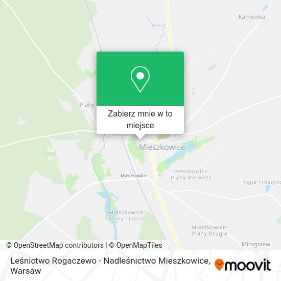 Mapa Leśnictwo Rogaczewo - Nadleśnictwo Mieszkowice