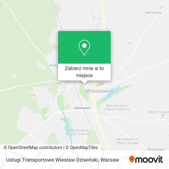 Mapa Usługi Transportowe Wiesław Dziwiński