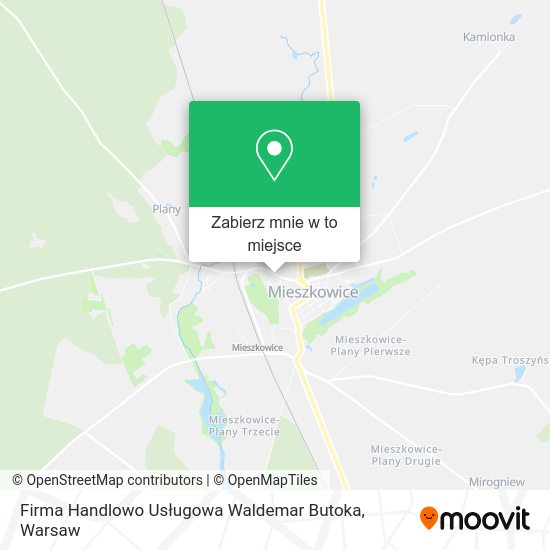 Mapa Firma Handlowo Usługowa Waldemar Butoka