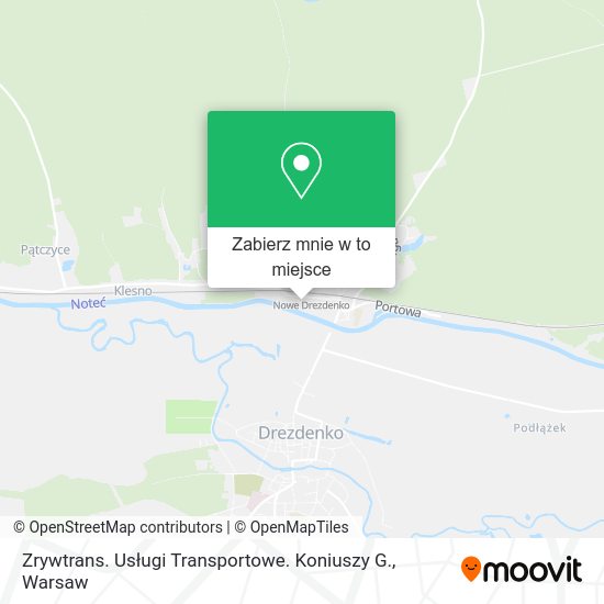 Mapa Zrywtrans. Usługi Transportowe. Koniuszy G.