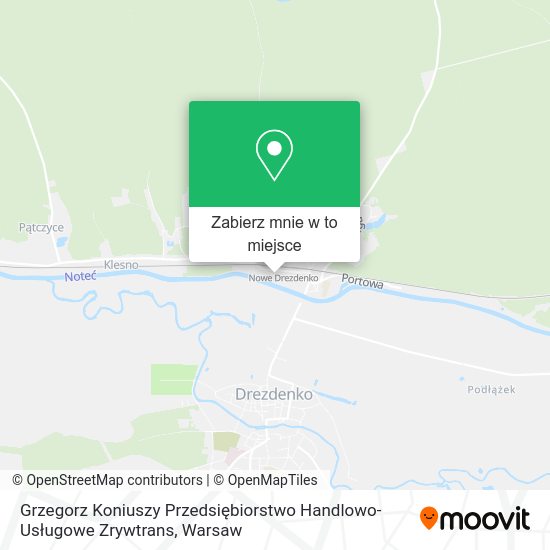 Mapa Grzegorz Koniuszy Przedsiębiorstwo Handlowo-Usługowe Zrywtrans