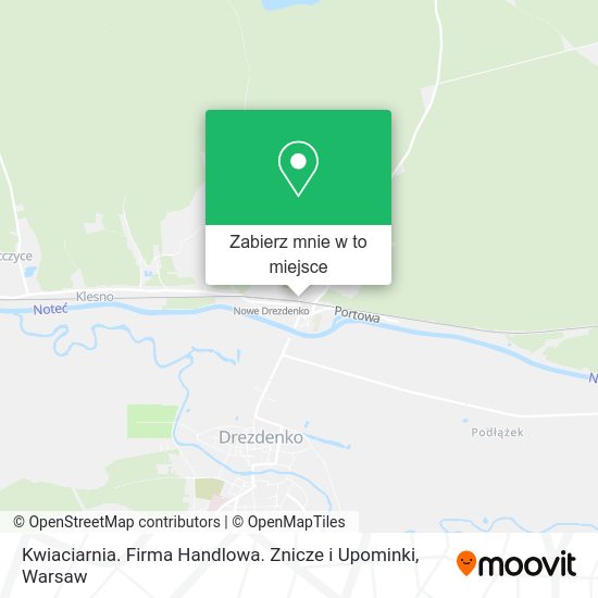 Mapa Kwiaciarnia. Firma Handlowa. Znicze i Upominki