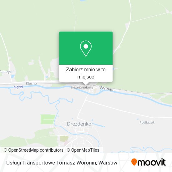 Mapa Usługi Transportowe Tomasz Woronin