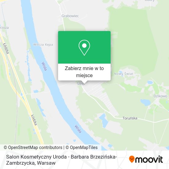 Mapa Salon Kosmetyczny Uroda - Barbara Brzezińska-Zambrzycka