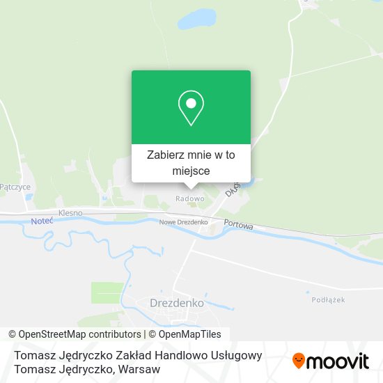 Mapa Tomasz Jędryczko Zakład Handlowo Usługowy Tomasz Jędryczko