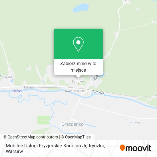 Mapa Mobilne Usługi Fryzjerskie Karolina Jędryczko