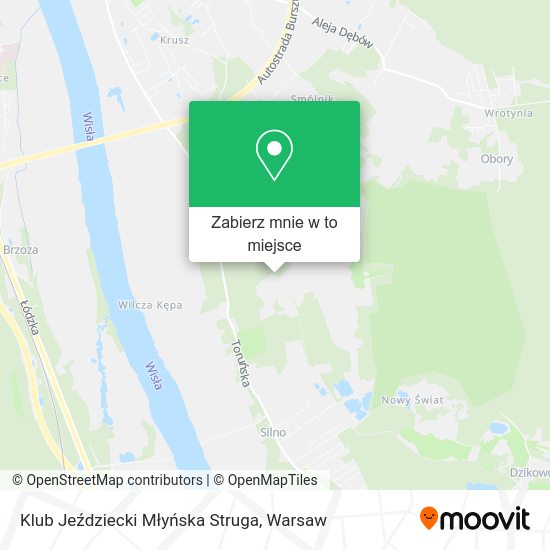 Mapa Klub Jeździecki Młyńska Struga