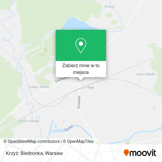 Mapa Krzyż: Biedronka