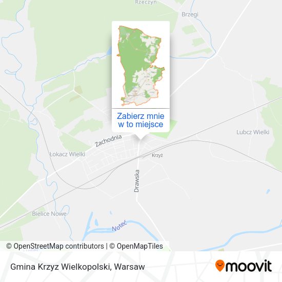 Mapa Gmina Krzyz Wielkopolski