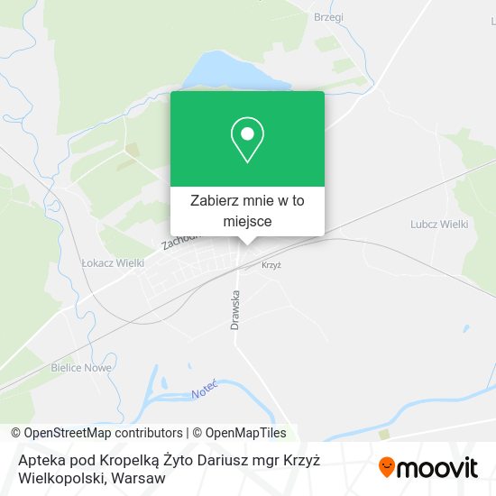 Mapa Apteka pod Kropelką Żyto Dariusz mgr Krzyż Wielkopolski