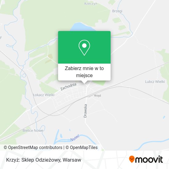 Mapa Krzyż: Sklep Odzieżowy