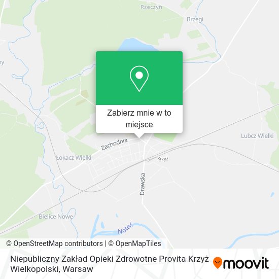 Mapa Niepubliczny Zakład Opieki Zdrowotne Provita Krzyż Wielkopolski