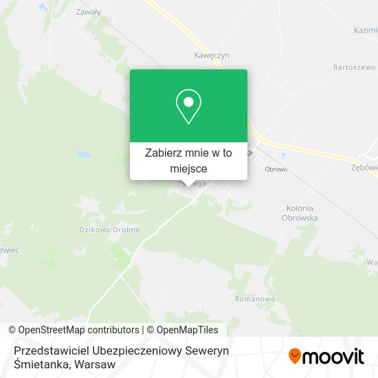 Mapa Przedstawiciel Ubezpieczeniowy Seweryn Śmietanka