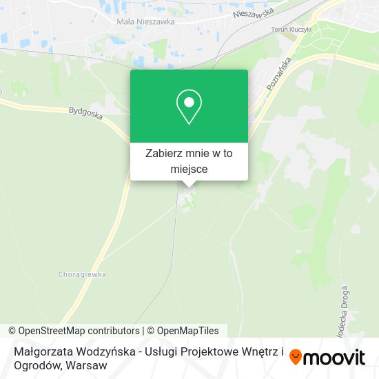 Mapa Małgorzata Wodzyńska - Usługi Projektowe Wnętrz i Ogrodów