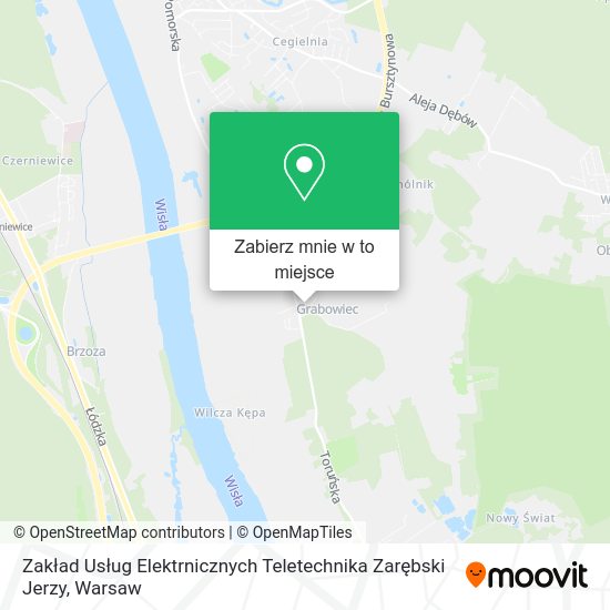 Mapa Zakład Usług Elektrnicznych Teletechnika Zarębski Jerzy