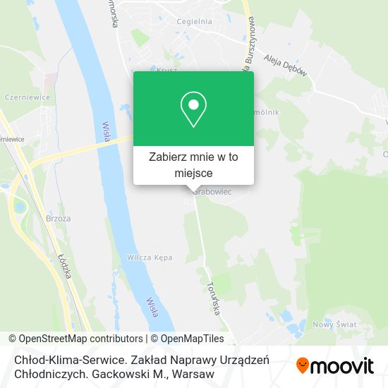 Mapa Chłod-Klima-Serwice. Zakład Naprawy Urządzeń Chłodniczych. Gackowski M.