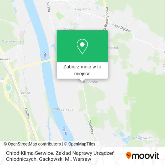 Mapa Chłod-Klima-Serwice. Zakład Naprawy Urządzeń Chłodniczych. Gackowski M.