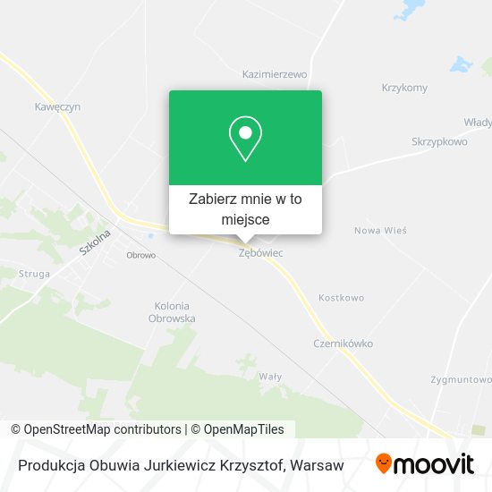 Mapa Produkcja Obuwia Jurkiewicz Krzysztof