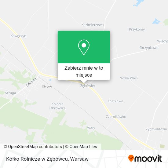 Mapa Kółko Rolnicze w Zębówcu