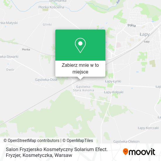 Mapa Salon Fryzjersko Kosmetyczny Solarium Efect. Fryzjer, Kosmetyczka