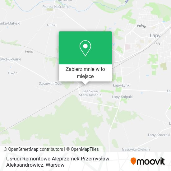 Mapa Usługi Remontowe Aleprzemek Przemysław Aleksandrowicz